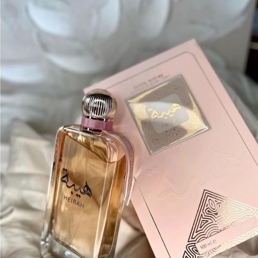 Heibah Perfume with Pink and Gold Accents